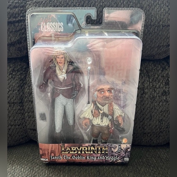 Neca Other - Neca Labyrinth Jareth the Goblin King and Hoggle Action Figure Cult Classics